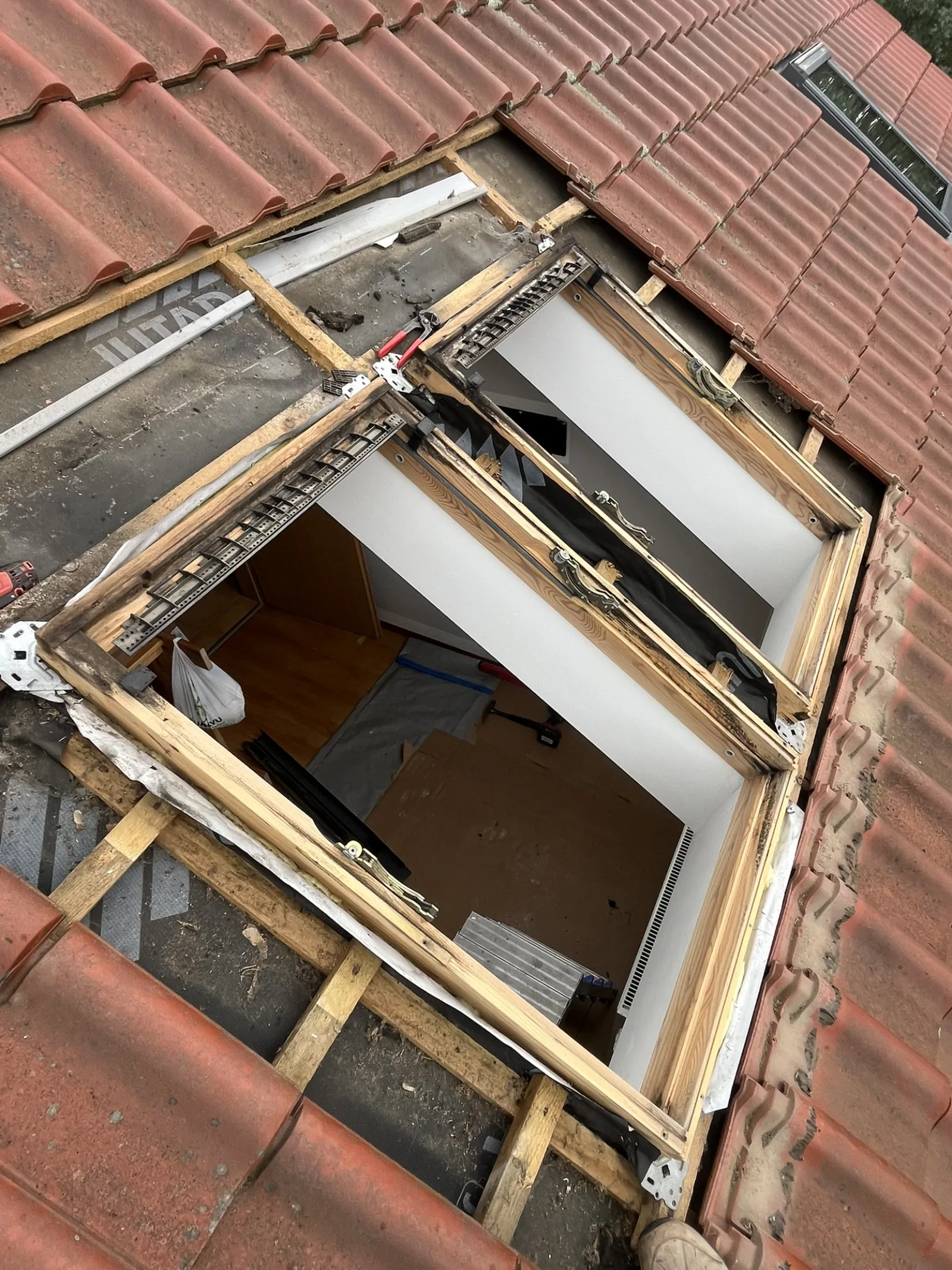 Příprava otvoru pro střešní okno Velux